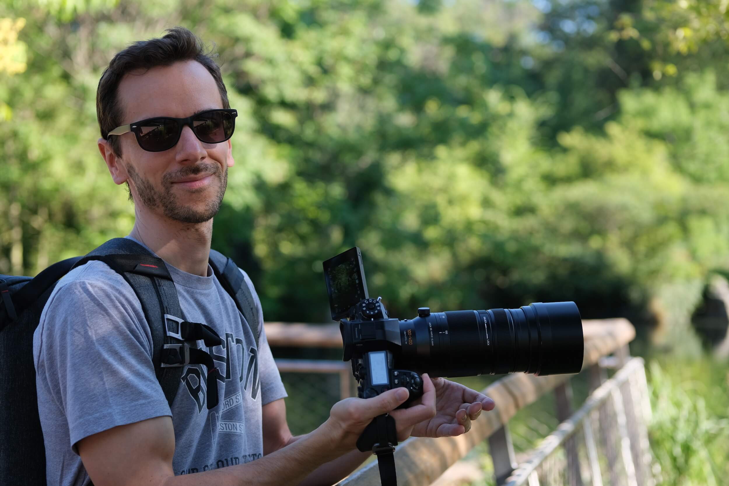 Benoit avec l'optique Leica 100-400 mm