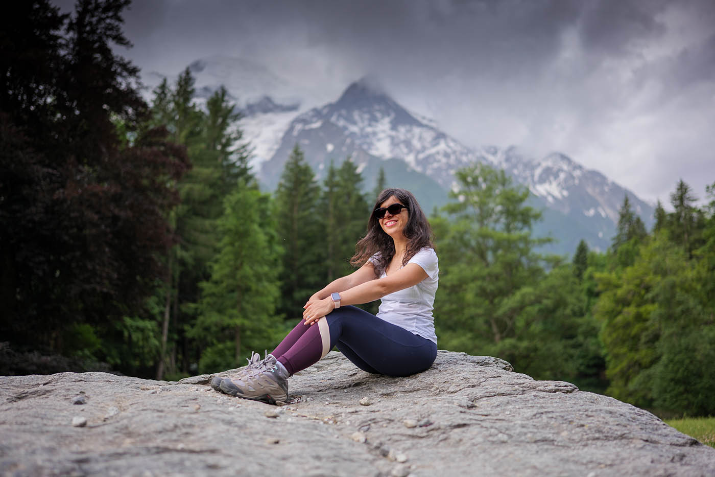 photo portrait femme en montagne
