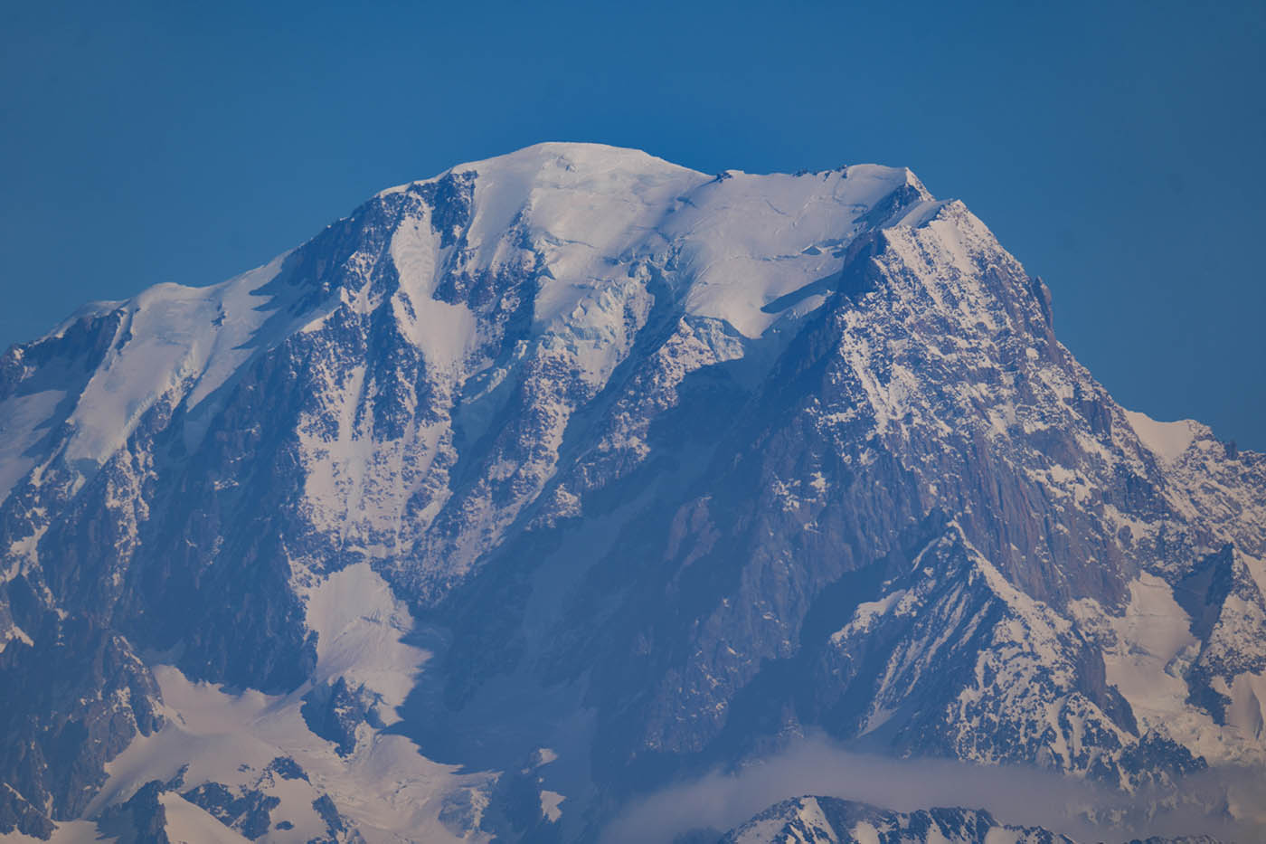 Mont-Blanc photographié à 600 mm