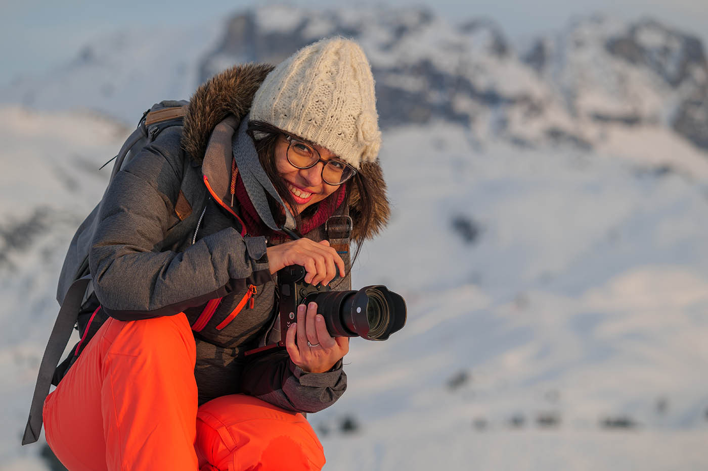 photo ski avec zoom standard L-Mount