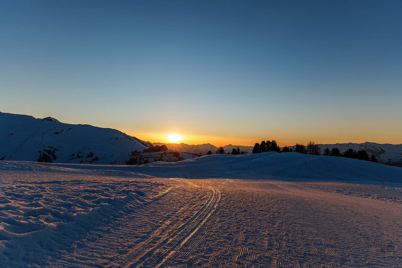 photo de coucher de soleil avec focale fixe ultra grand angle