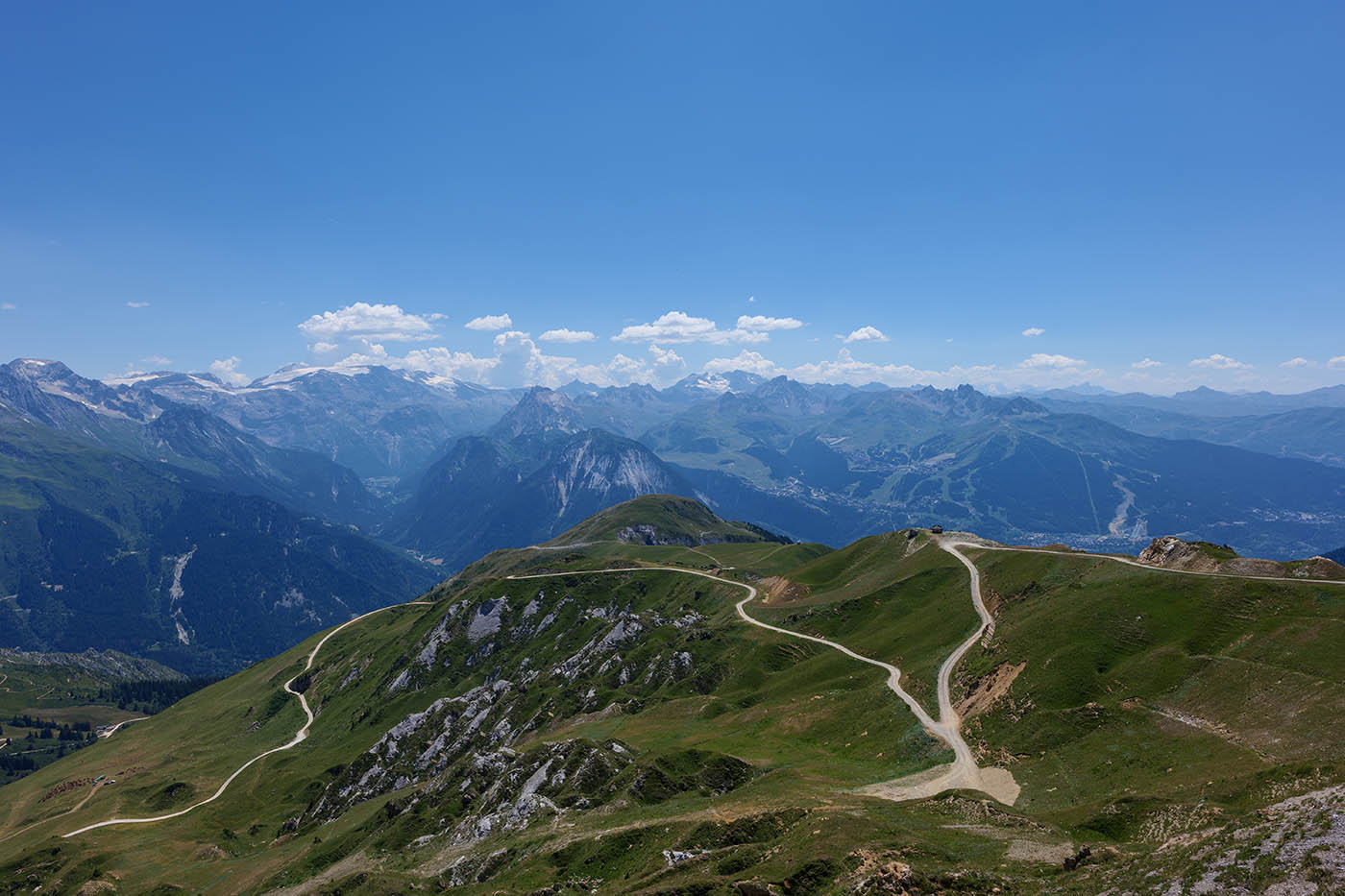 vue sur Courchevel depuis La plagne