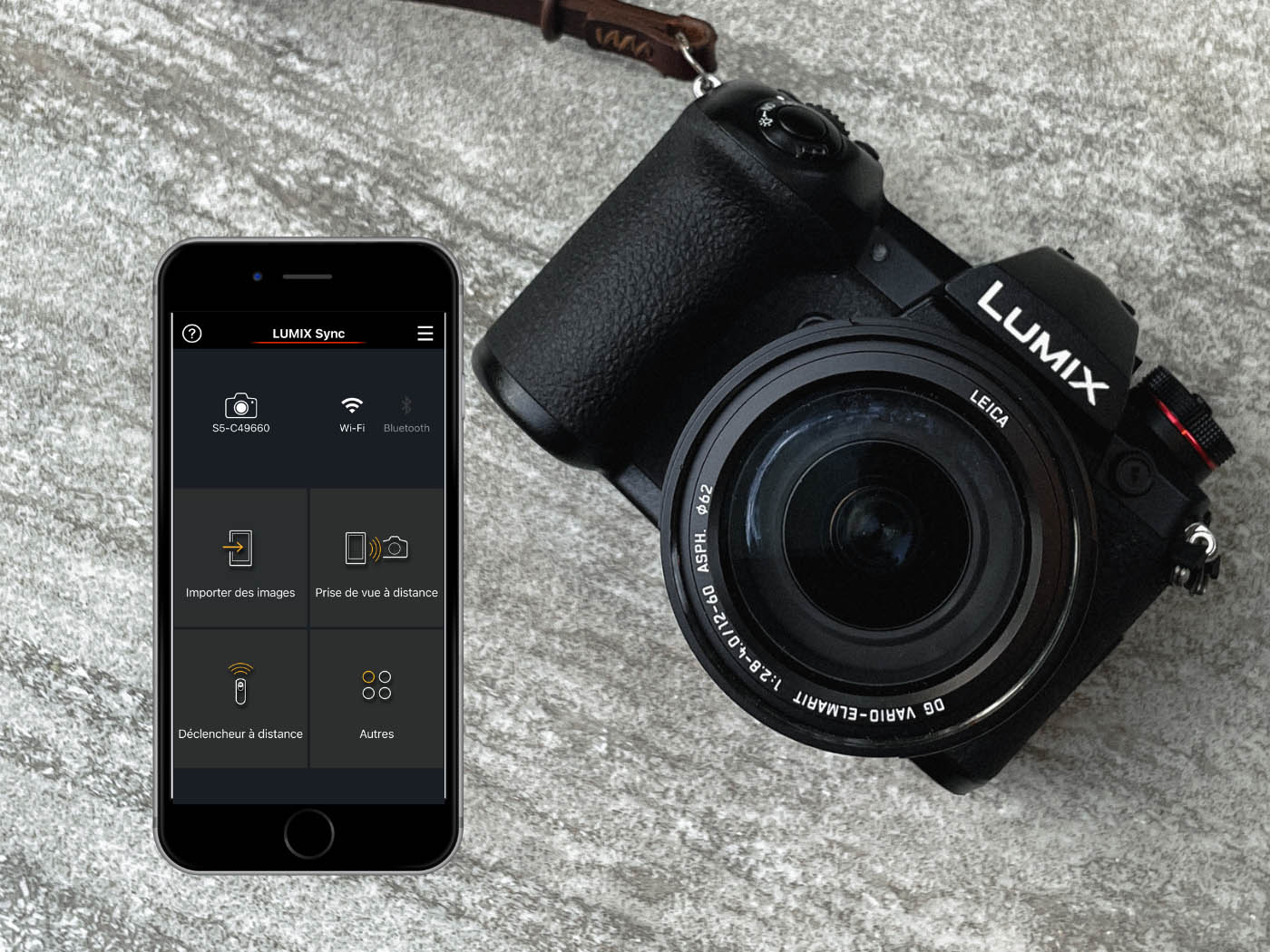 transfert image smartphone depuis appareil photo Lumix