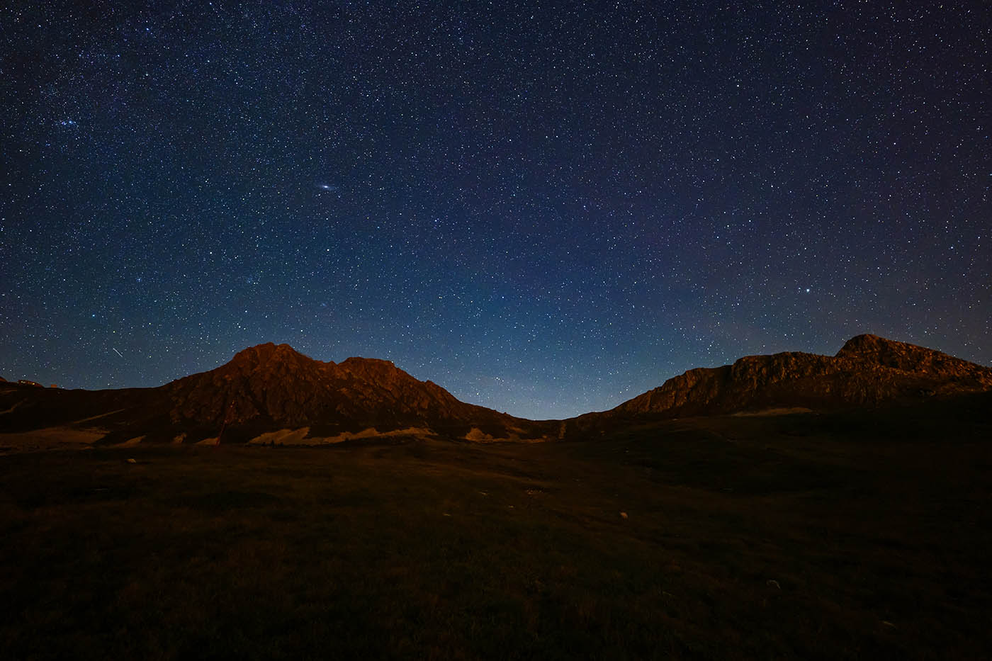 ciel étoilé dans les Alpes