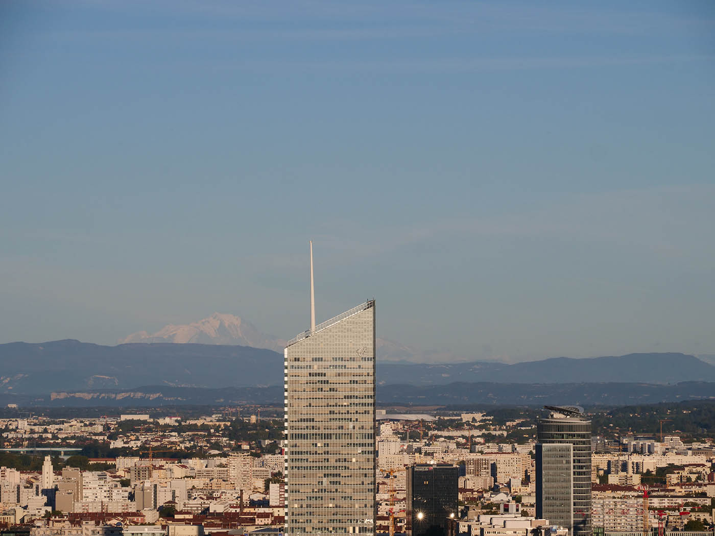 vue sur Mont-Blanc depuis Lyon