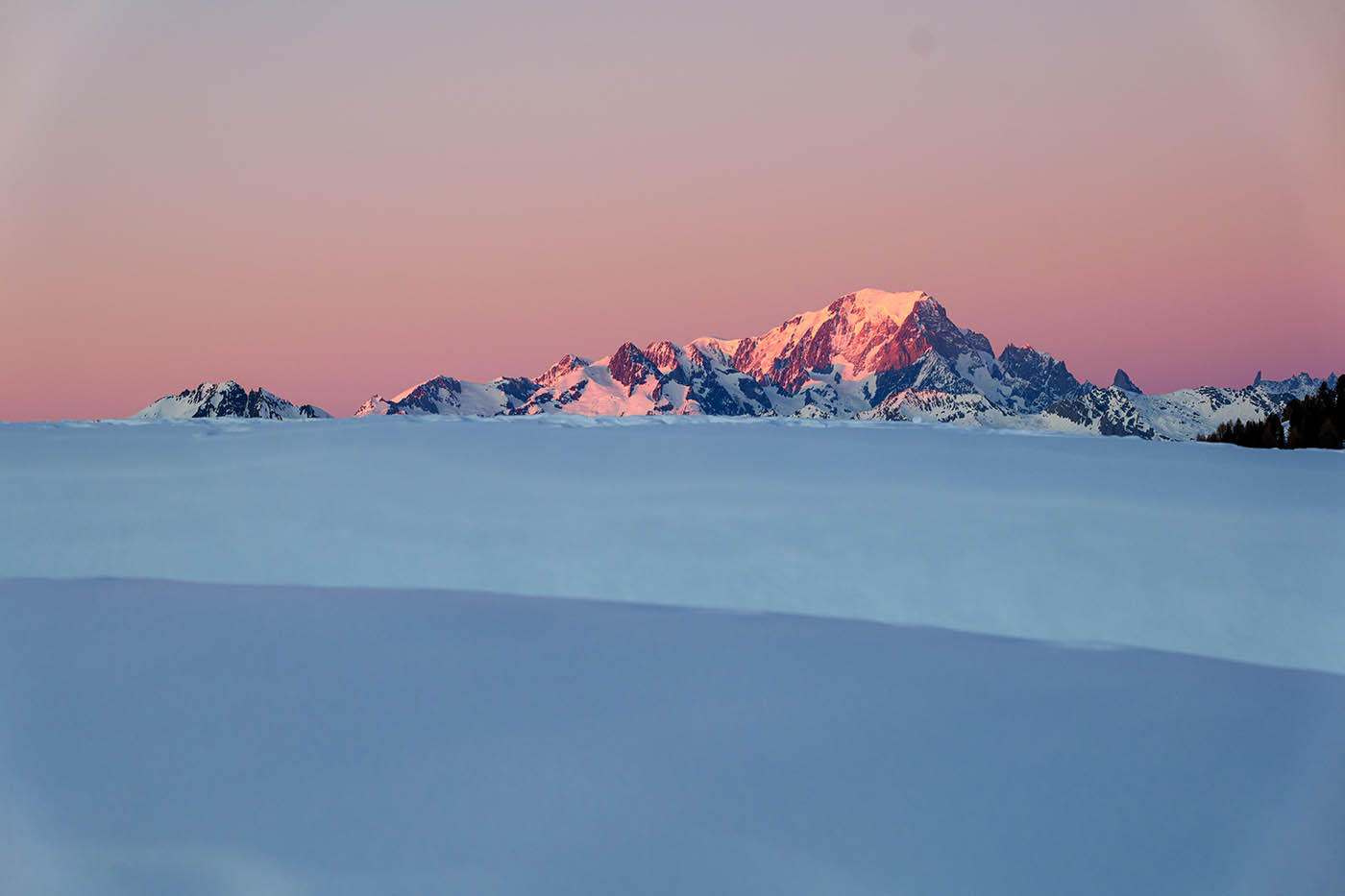 Mont-Blanc au coucher du soleil