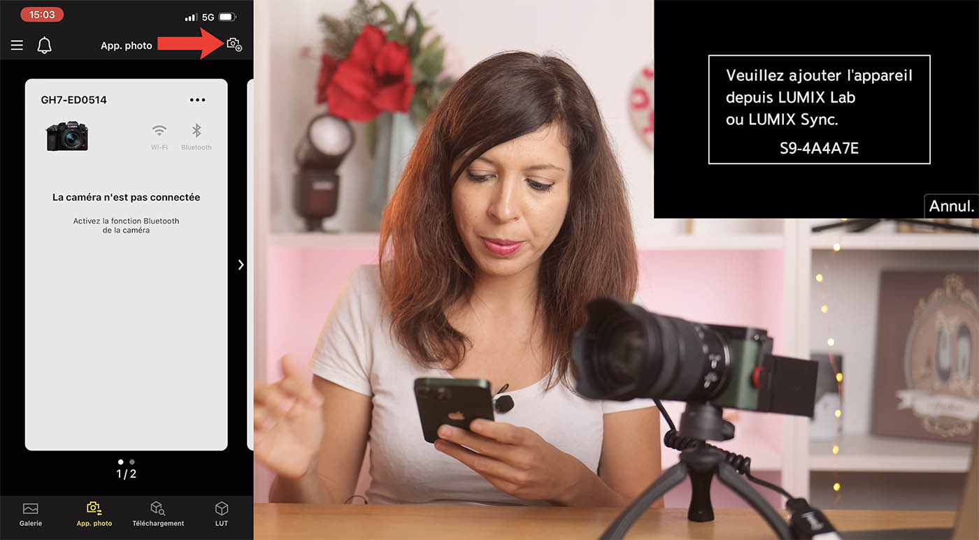ajouter un appareil photo à Lumix Lab tutoriel