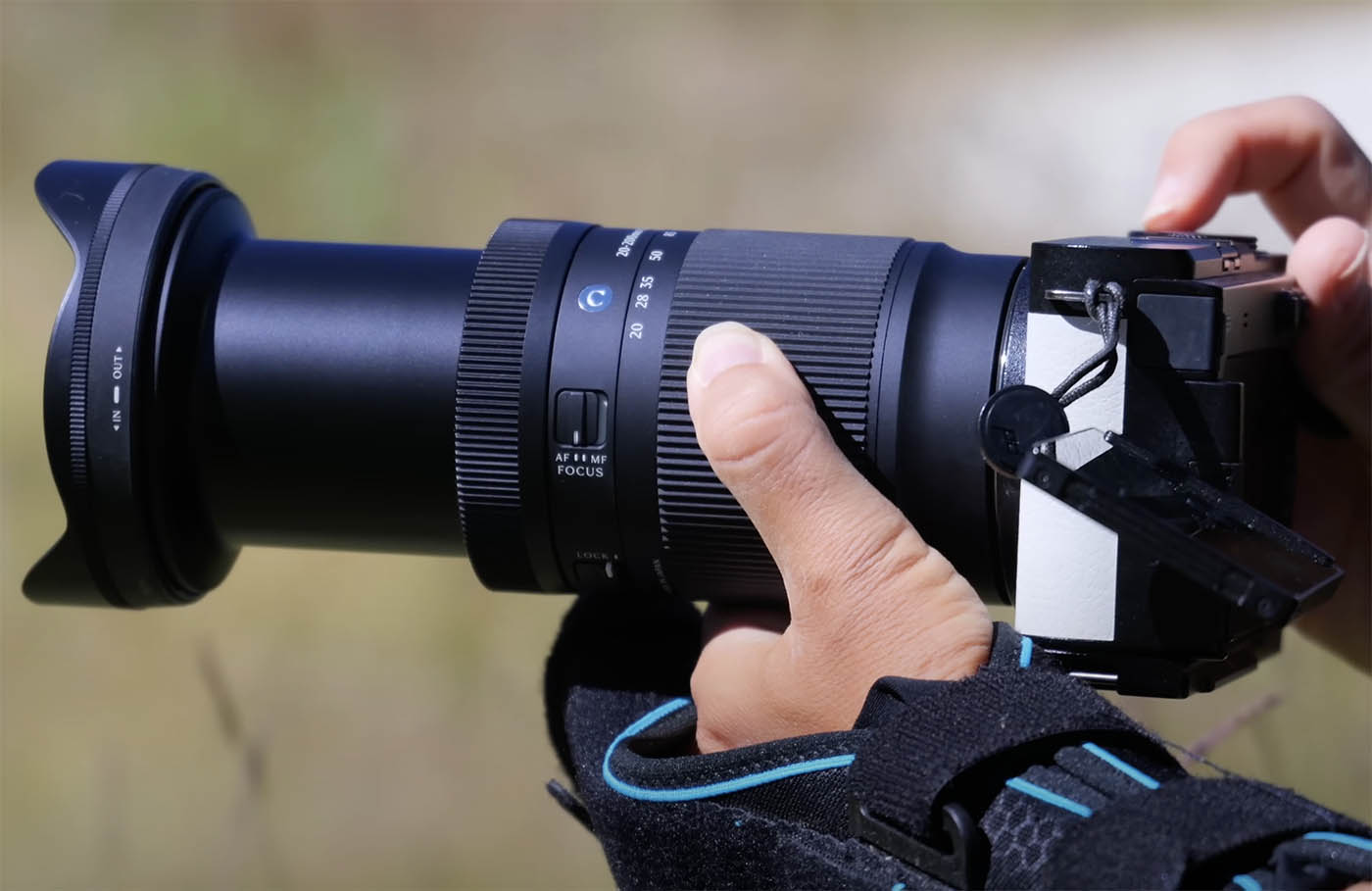 Sigma 20-200mm f3.5-6.3 ergonomie
