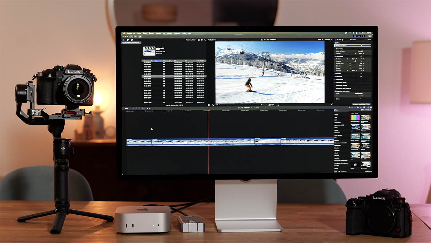 test Mac mini en montage vidéo