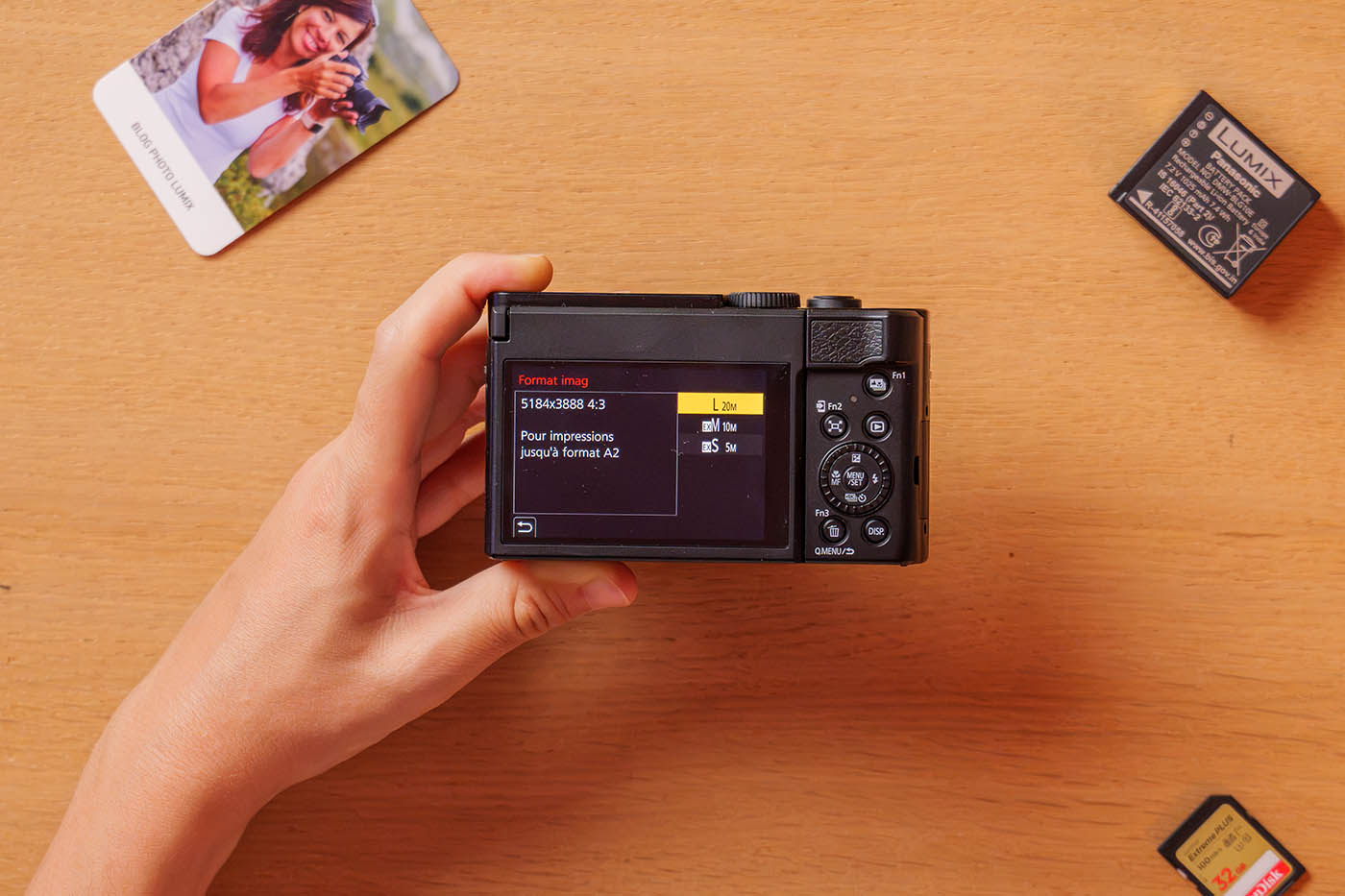 configurer la qualité d'image du Lumix TZ99