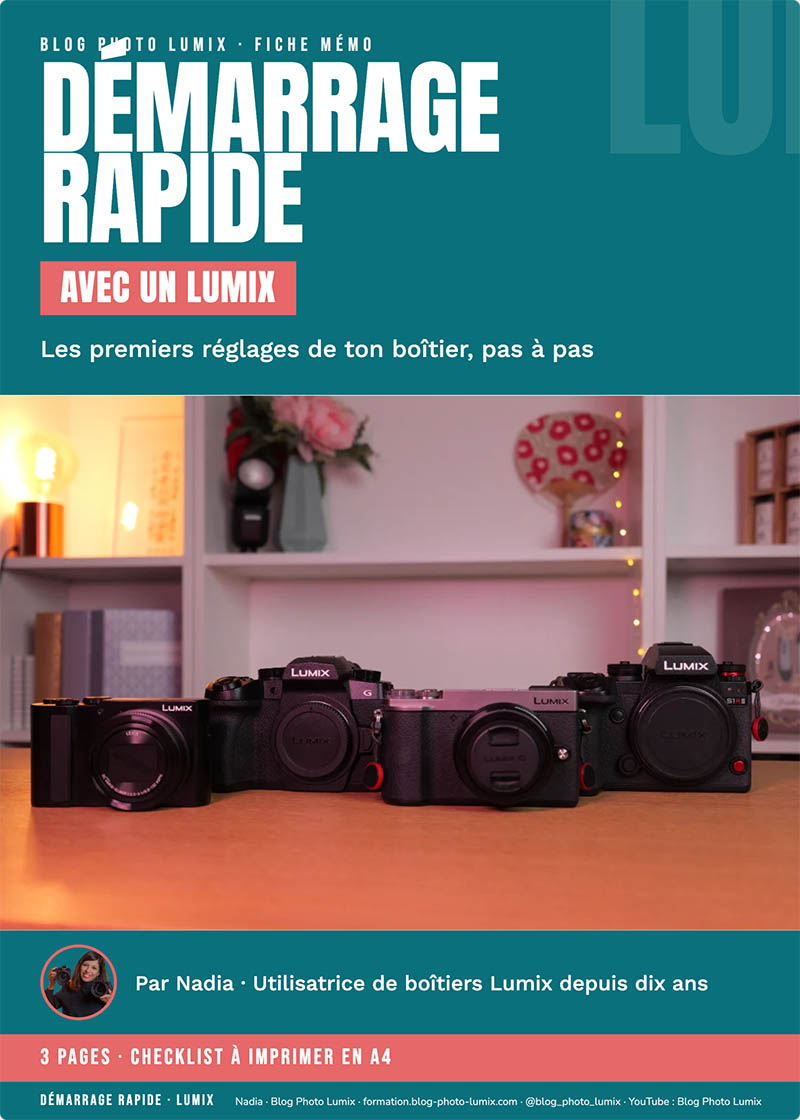 Fiche mémo Démarrage rapide avec un Lumix